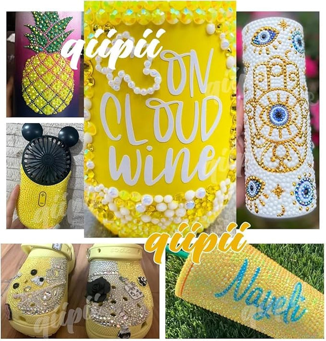 qiipii 18000PCS 3mm Neon Orange AB Resin Rhinestones for Crafting Neon Orange Flatback Jelly Stones Bulk SS10 Non-Hotfix Diamonds Gems for Face Eyes Makeup Tumblers Bottles DIY Crafts Clothes Shoes