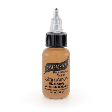 GlamAire Airbrush Makeup by Graftobian - High Definition Airbrush Foundation, Professional Formula for Long-Lasting Wear, For Makeup Artists and Beauty Aficionados, Made in USA, Deep Xanthe