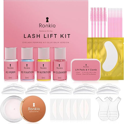 Lash Lift kit at Home Salon: Professional Eyelash Perm Kit for Beginner - Eyelash Eyebrow Curling Set Glue Upgraded Version