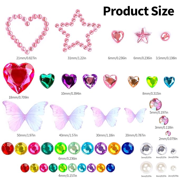 Teenitor Face Gems for Makeup, Self Adhesive Festival Jewels, Hair Gems, 4 Sheets Rhinestone Stickers for Face, Eye, Makeup, Body