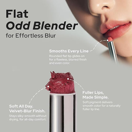 Unseen Blur Soft-matte Lip Tint Long-Lasting Stain, Blendable 3.2g, Holiday Stocking Stuffer, Winter Makeup Essentials (157 00:00, 0.11 oz)