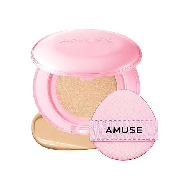 Amuse SEOUL Dew Power Vegan Cushion Foundation (02 HEALTHY) | Dewy, glow, long-lasting, double coverage, clean beauty, lightweight