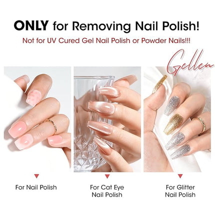 Gellen Nail Polish Remover Raspberry Scent, Acetone Free Nail Polish Remover for Quick Dry Nail Polishes, Gentle Nail Polish Removal Pump with Vitamin E, Fingernail Polish Remover 6.09 Fl Oz