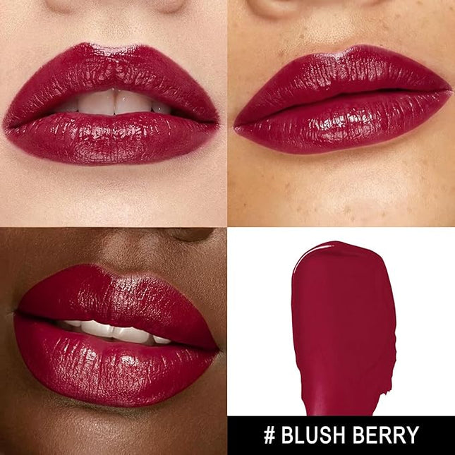 MAKI YIKA Moisture Dark Berry Lipstick for Women Hydrate Lip Gloss for Dry Cracked Lips Weightless Glossy Lip Color Juicy Finish,MA049 Blush Berry