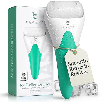 Ice Roller for Face - Smoothes Fine Lines & Wrinkles, Face & Eye Roller for Puffy Eyes, Valentines Day Gifts, Skin Care Massager, Beauty Gift That Helps Relieve Migraines, Facial & Spa Gifts for Women