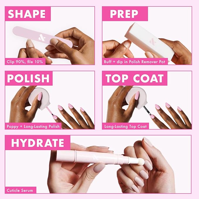 Olive & June Long Lasting Nail Polish | Plump Gel-Like Finish No Lamp Needed | Lasts up to 10 days | Salon-Quality at Home | 15-Free Vegan Cruelty-Free Chip-Resistant Shine | Grape Soda Daring Purple