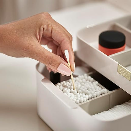 Joseph Joseph Make Me Up Compact Mirror & Cosmetic Organiser Set, Light Blue