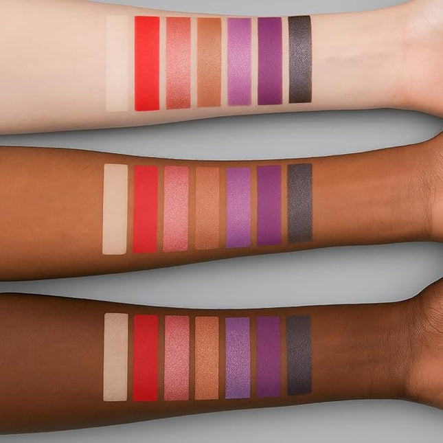 K'APEINE 9Colors Eyeshadow Palette, Matte Glitter Eyeshadow Red Purple Eye Shades Colorful Eye Makeup Palette Long Lasting Waterproof, High Pigment Blendable Makeup Kit-H01