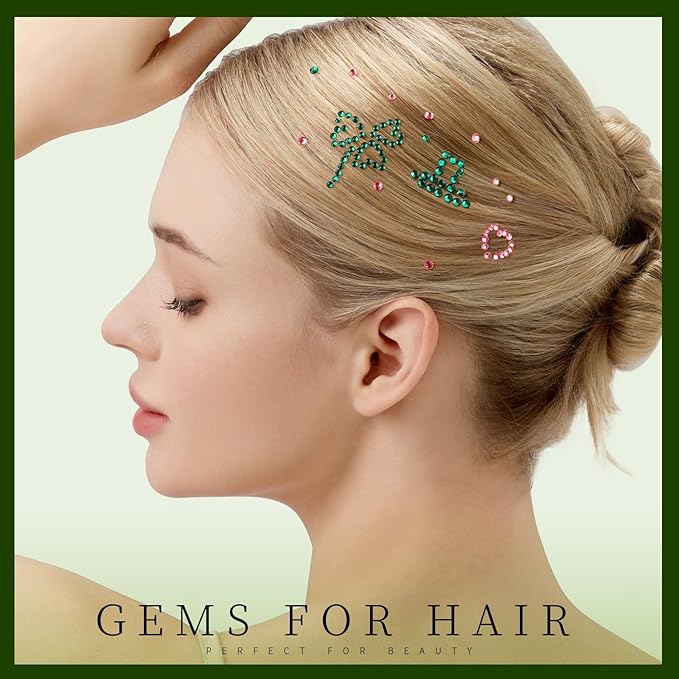 Teenitor Face Gems Self Adhesive Face Rhinestone Makeup Festival Face Jewels Stick On Gems Hair Gems Makeup Gems for Face, Hair, Body, Eye