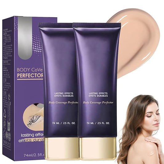 2Pcs Body Coverage Perfector, Natural Leg And Body Makeup Concealer, Tattoo Cover Up Makeup with Waterproof Lasting Effect, Long Last Body Foundation for All Skin Tones