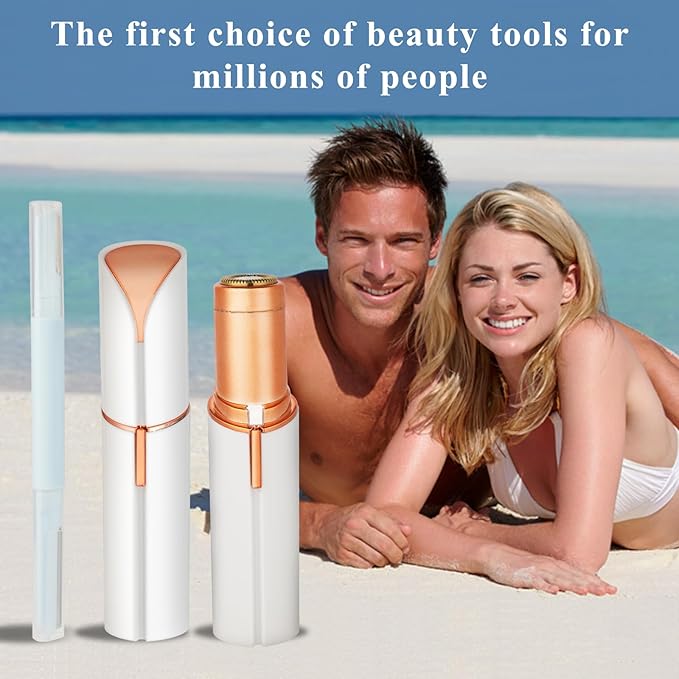Facial Hair Removal for Women Men，Electric Painless Hair Removal Device Included 2 x Replacement Heads，USB Rechargeable Lady Womens Face Shaver with LED Light for Lip,Chin,Arms (Multicolor)