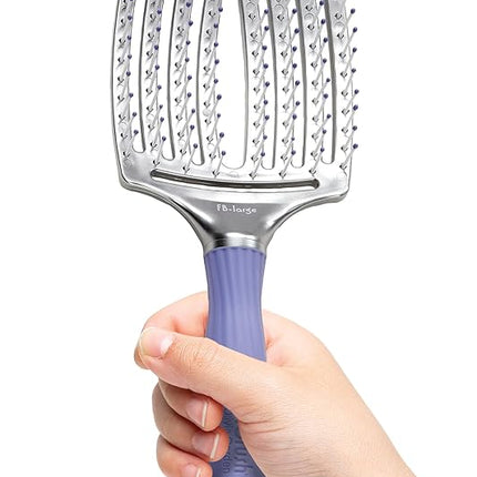 Olivia Garden Finger Brush Scalp-Hugging & Vented Paddle Hair Brush FB-LG (Large)