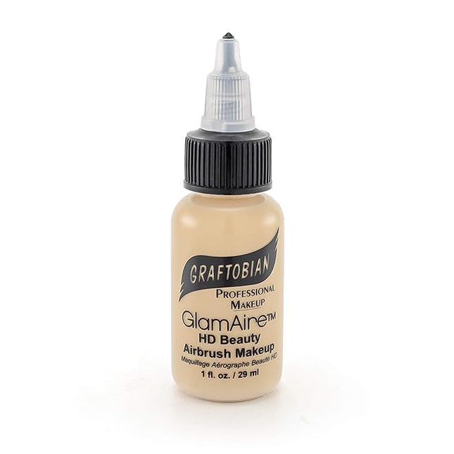GlamAire Airbrush Makeup by Graftobian - High Definition Airbrush Foundation, Professional Formula for Long-Lasting Wear, For Makeup Artists and Beauty Aficionados, Made in USA, Ivory (W)