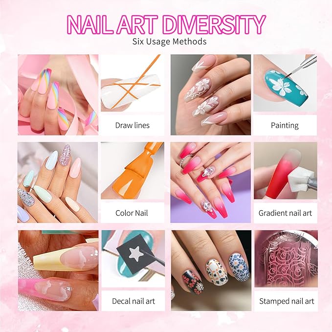 Finger Secret 4 Colors Set Ombre Pat Gel Glitter Nail Polish Shine,Patting Ombre Pigment Palette for Nail with 20Pcs Nail Sponges for Gradient Gel Painting Nail Art Ombre Pat Gel Nail Polish