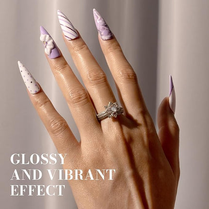 MelodySusie 15ML Lavender Purple Gel Nail Polish,Nails Soak Off UV LED Light Purple Gel Polish Gift for Women Nail Art Manicure Salon DIY Nail Design Decoration at Home-449-A2703