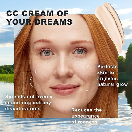 Lumene Color Correcting CC Cream - Lightweight Foundation - Medium Coverage - Redness Reducing Face Makeup for Glowing Complexion - Vegan Formula + Suitable for All Skin Types - Ultra Light (1 fl oz)