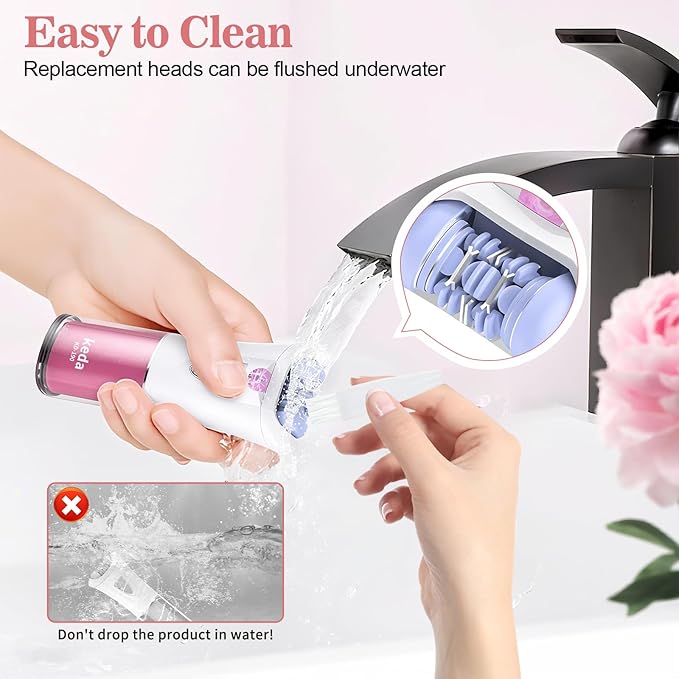 Glabrouse Skin Epilator, 2025 New Glabrouse Skin Hair Remover for Face with LED Light - Glamorous Skin Epilator for Women, Face/Arm/Bikini Area/Legs/Underarm Hair Removal