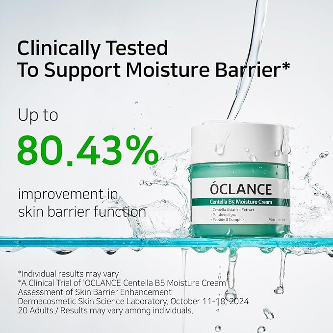 Centella B5 Moisture Cream, Daily Hydrating & Smoothing Face Moisturizer with Panthenol, Centella & 8-Peptide Complex for Skin Barrier, Korean Skincare, Fragrance-Free, 1.85 fl. oz (55ml)