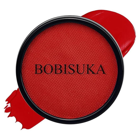 BOBISUKA Devil Red Face Body Paint, Water-Based Face Painting Kit & Body Paints, Kids Adults Facepaint for Halloween Demon Gothic Vampire La-Catrina SFX Makeup, Costume Cosplay Party Theater & Stage