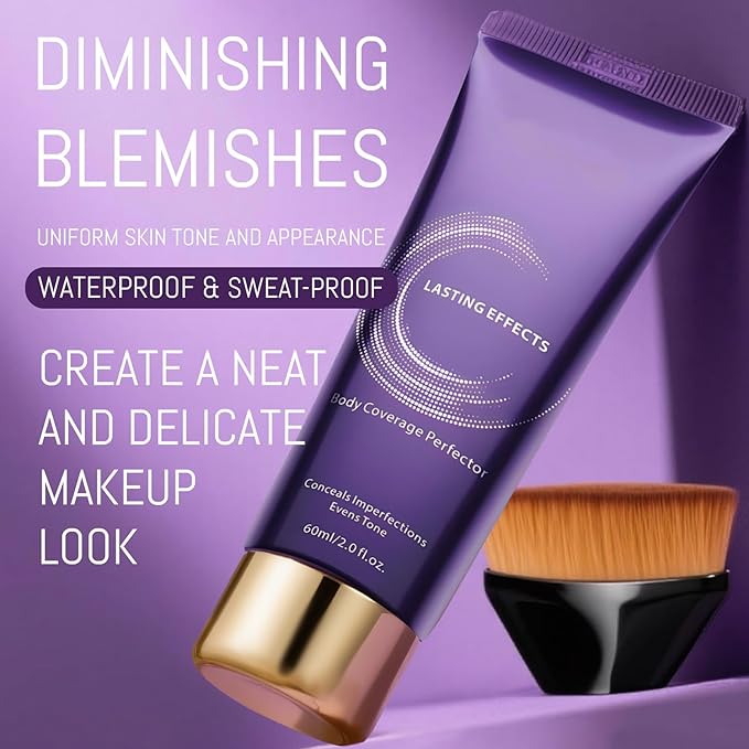 Body Coverage Perfector - Waterproof Leg & Body Makeup, Tattoo Cover Up, Natural Radiance, Sweatproof & Transfer-Resistant (01)