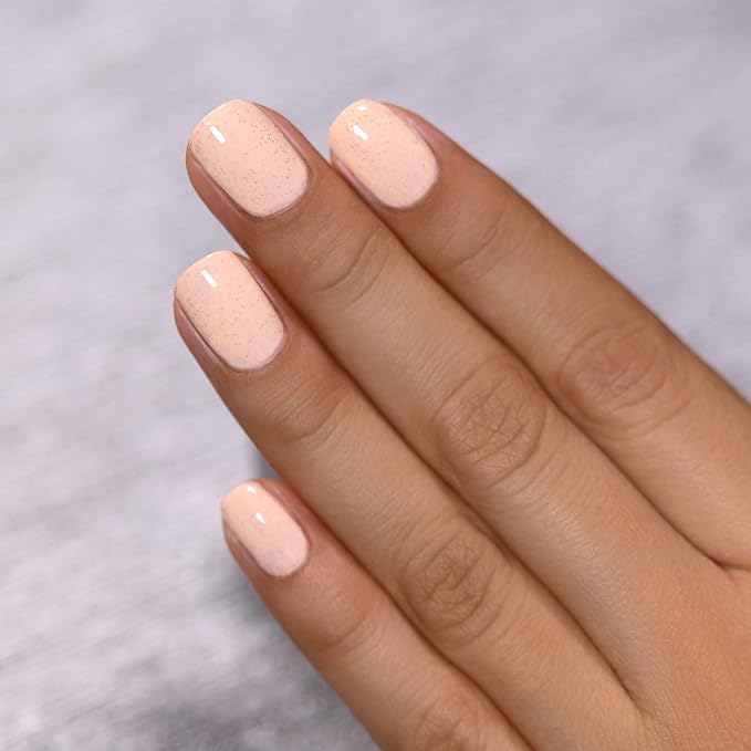 ILNP Cottontail - Soft Apricot Speckled Nail Polish, 7-Free, Non-Toxic, Vegan, Cruelty Free, 12ml