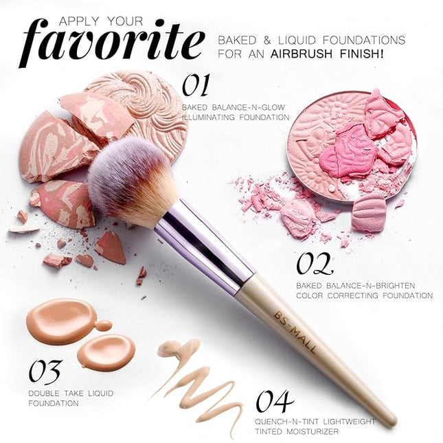 BS-MALL Makeup Brush Set 18 Pcs Premium Synthetic Foundation Powder Concealers Eye shadows Blush Makeup Brushes with black case