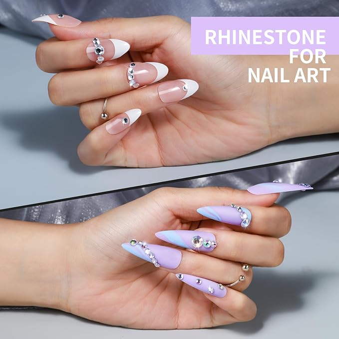 Teenitor Face Gems Makeup Rhinestone Self Adhesive Gems Stickers, 650PCS Festival Makeup Eye Jewels Stick On Rhinestone for Hair, Body, Eye