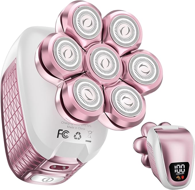 Electric Razors for Women Legs: 5-in-1 Rechargeable Body Shaver - Waterproof Wet Dry Hair Remover - Trimmer for Lady Face Underarms Public