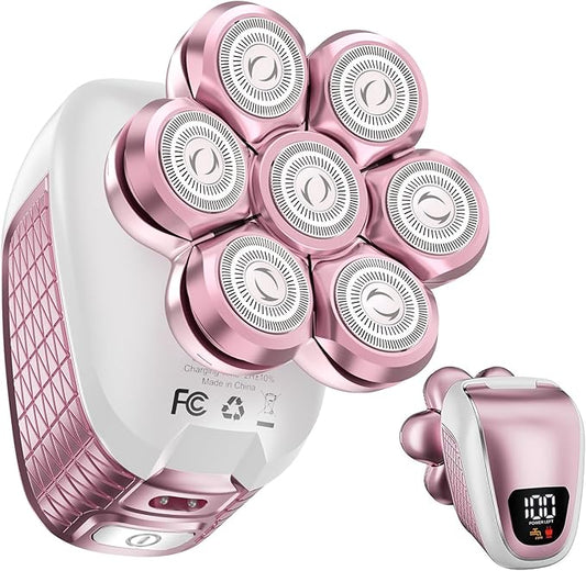 Electric Razors for Women Legs: 5-in-1 Rechargeable Body Shaver - Waterproof Wet Dry Hair Remover - Trimmer for Lady Face Underarms Public