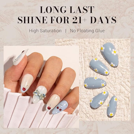 MelodySusie 0.5fl oz Gel Nail Polish,Gray Blue Color Nails Soak Off UV LED Blue Gel Polish Gift for Women Nail Art Manicure Salon DIY Nail Design Decoration at Home-251-A2041