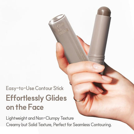 Espoir Be Glow Shading Stick Contour #2 Cool Gray│Creamy Solid Texture & Smooth Gliding on Face with Hyaluronic Peptide, Well-Blending and Seamless Contouring for Daily Makeup, Natural Color