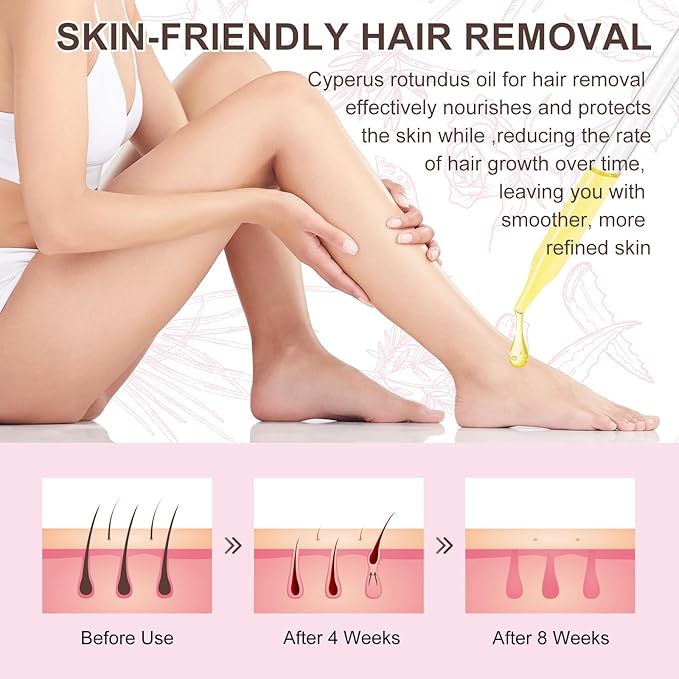 Painless Hair Removal Cream for Women, Intimate/Private Hair removal cream for body, Back & Legs, Flawless,Bikini,Armpits, For Women, All Skin Types,With Scraper & Body Oil,for All Skin Types