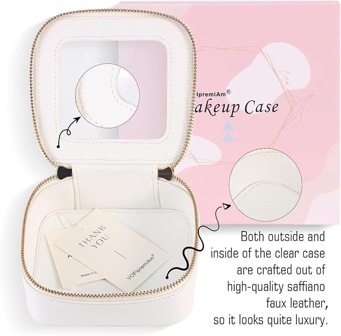 Mini Clear Makeup Bag Cosmetic Bags with Zipper,Travel Small Makeup Bag Organizer Case for Purse,Waterproof Clear Toiletry Bag for Women,Car Organizers and Storage