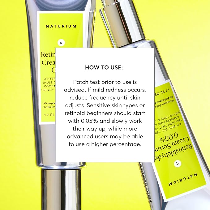 Naturium Retinaldehyde Cream Serum 0.15%, Advanced Anti-Aging & Smoothing Potent Face & Skin Care, 1.7 oz