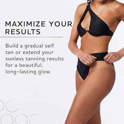 Norvell Tanning Bundle: Self Tan Extender Lotion, 8,5 fl. oz. + Streak Free Tan Applicator Mitt - Premium After Tanning Lotion Moisturizer and Washable Mitt for Flawless Results