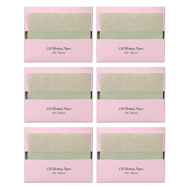 [600 Counts Refills Only] Green Tea Natural Oil Blotting Sheets for Face with Mirror Case and Refills