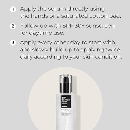 COSRX Niacinamide 2% + BHA 4% Blackhead Exfoliant Toner 3.38 fl.oz / 100ml, Korean Toner, Blackhead Remover, Pore Minimizer for Enlarged Pores, for All Skin Types, Korean Skin Care