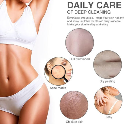 UJFQBH 3 Pieces African Bath Sponge African Net Long Net Bath Sponge Exfoliating Shower Body Scrubber Back Scrubber Skin Smoother,Great for Daily Use(Blue,Black,Off-White)