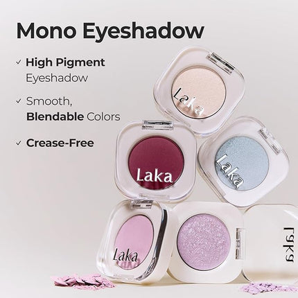 Laka Mono Single Eyeshadow, High Pigment Eye Shadow, Easy Apply, Long Lasting Color, Smooth Blendable Formula, Vegan, K-Beauty (#915 Hazel)