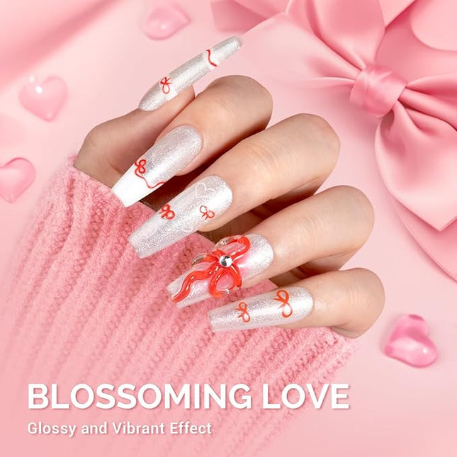 MelodySusie White Glitter Gel Nail Polish,0.5fl oz Soak Off UV LED Pure White Sparkle Glitter Gel Polish Gift for Women Nail Art Manicure Salon DIY Nail Design Decoration at Home-z054