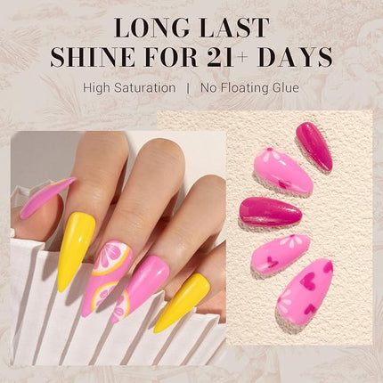 MelodySusie Light Pink Gel Nail Polish,0.5fl oz Nails Soak Off UV LED Bright Pink Gel Polish Gift for Women Nail Art Manicure Salon DIY Nail Design Decoration at Home-1646