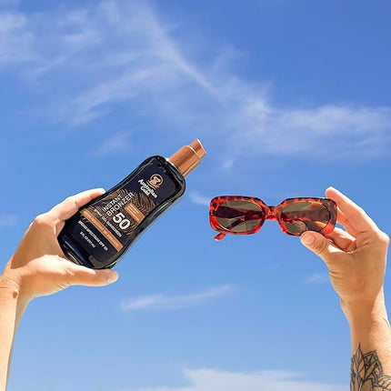 Australian Gold Spray Gel Sunscreen with Instant Bronzer SPF 50, 8 Ounce | Moisturize & Hydrate Skin | Broad Spectrum | Water Resistant,B07DG52KLY