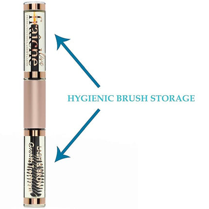 Lash Serum Mascara Tube DOUBLE PACK - Natural Eyelash Serum for Growth, Conditioning &Treatment - Eyelash Growth Serum with Organic Castor Oil - Brow Serum to Grow Brows with Eyeliner & Eyelash Brush