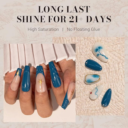 MelodySusie Blue Gel Nail Polish,0.5fl oz Nails Soak Off UV LED Dark Blue Gel Polish Gift for Women Nail Art Manicure Salon DIY Nail Design Decoration at Home-416-A2106