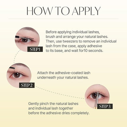 EYEME Eyelash x Artist Collaboration NO.01 – 5 Set Pack, Natural False Eyelashes, Short Lashes for a Soft & Wispy Look, Easy to Apply for a Seamless & Elegant Finish, K-Beauty