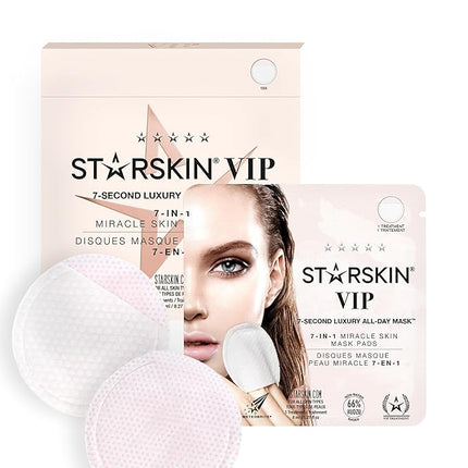 STARSKIN 7 Seconds All-Day Mask, 7-in-1 Facial Korean Toner Pads for Instant Hydration and Refreshed Skin, all Skin Types, Exfoliating and Pore Care with 66% Kudzu Root, K Beauty Skincare (18 Pads)