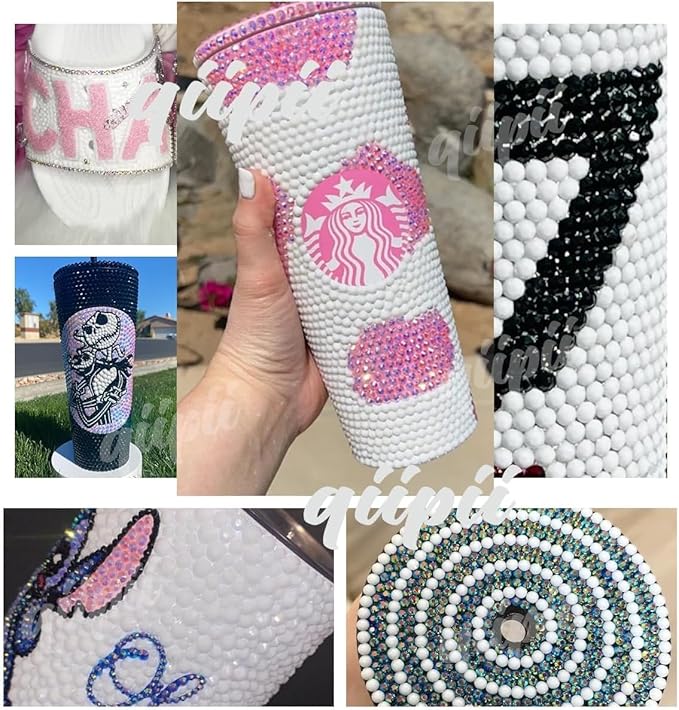 6 Bags Colorful Rose & Pink Series Resin Rhinestones for Bedazzling Crafting 3mm 4mm 5mm Mix Flatback Stones Gems Diamonds for Nails Face Eyes Makeup DIY Crafts Tumblers Bottles Clothes Shoes