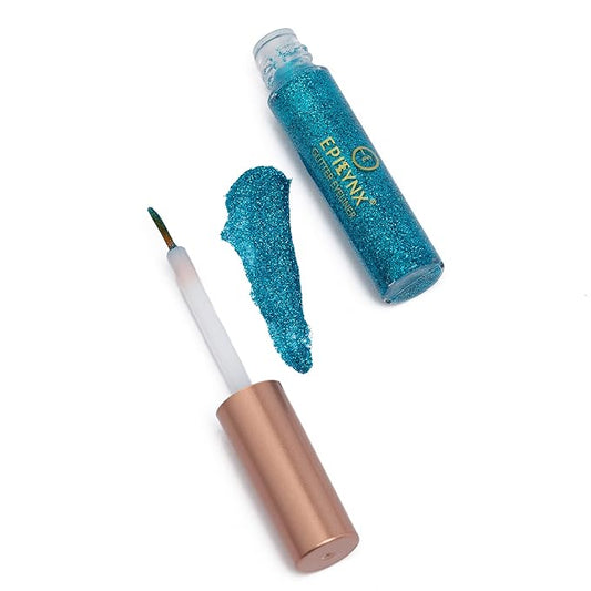 by Dr. Liia Hypoallergenic Eyeliner, Glitter Liquid Eyeliner I Gluten Free and Vegan for Sensitive Skin (8: Blue)