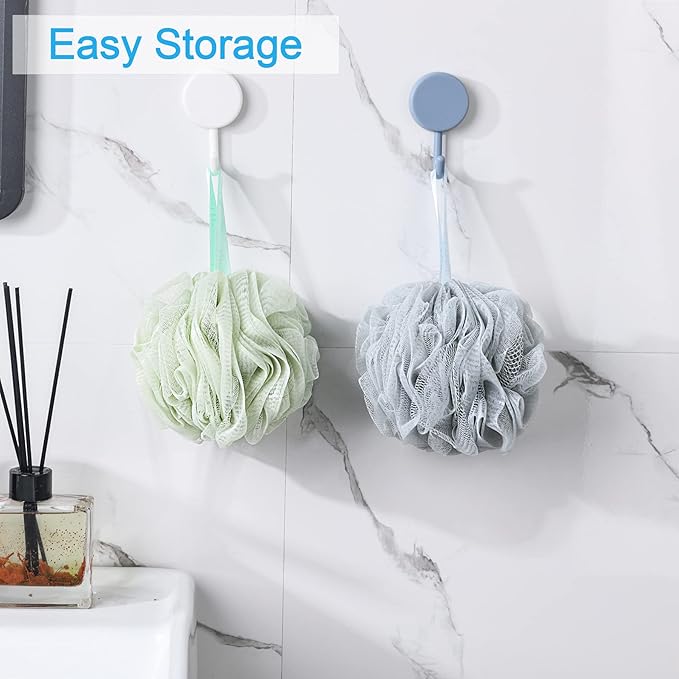 AmazerBath Loofah Sponge 75g/Piece, Exfoliating Bath Sponge Body Scrubber - Loofa Set of 4 Neutral Colors (Large)