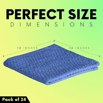 Elaine Karen Multicolored Body Wash Cloths Cotton Washcloths 24 Pack Cotton wash Cloths for Showering, Face Towels Cotton, Rags for Body - Soft and Absorbent - Wash Cloths for Body, 12 x 12 Inches